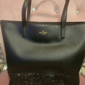 Kate Spade Greta Sparkle Black Tote